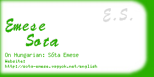 emese sota business card